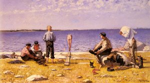 Jongens op het strand door Eugène Jansson